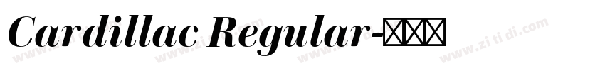 Cardillac Regular字体转换